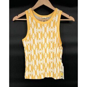 NWT Billabong Smiley Little Smiles Daisy Print Tank Top Womens XS Sustainable